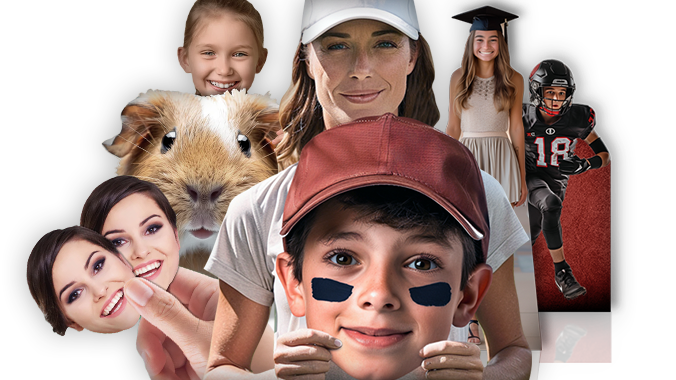 Image of people with custom Fathead products